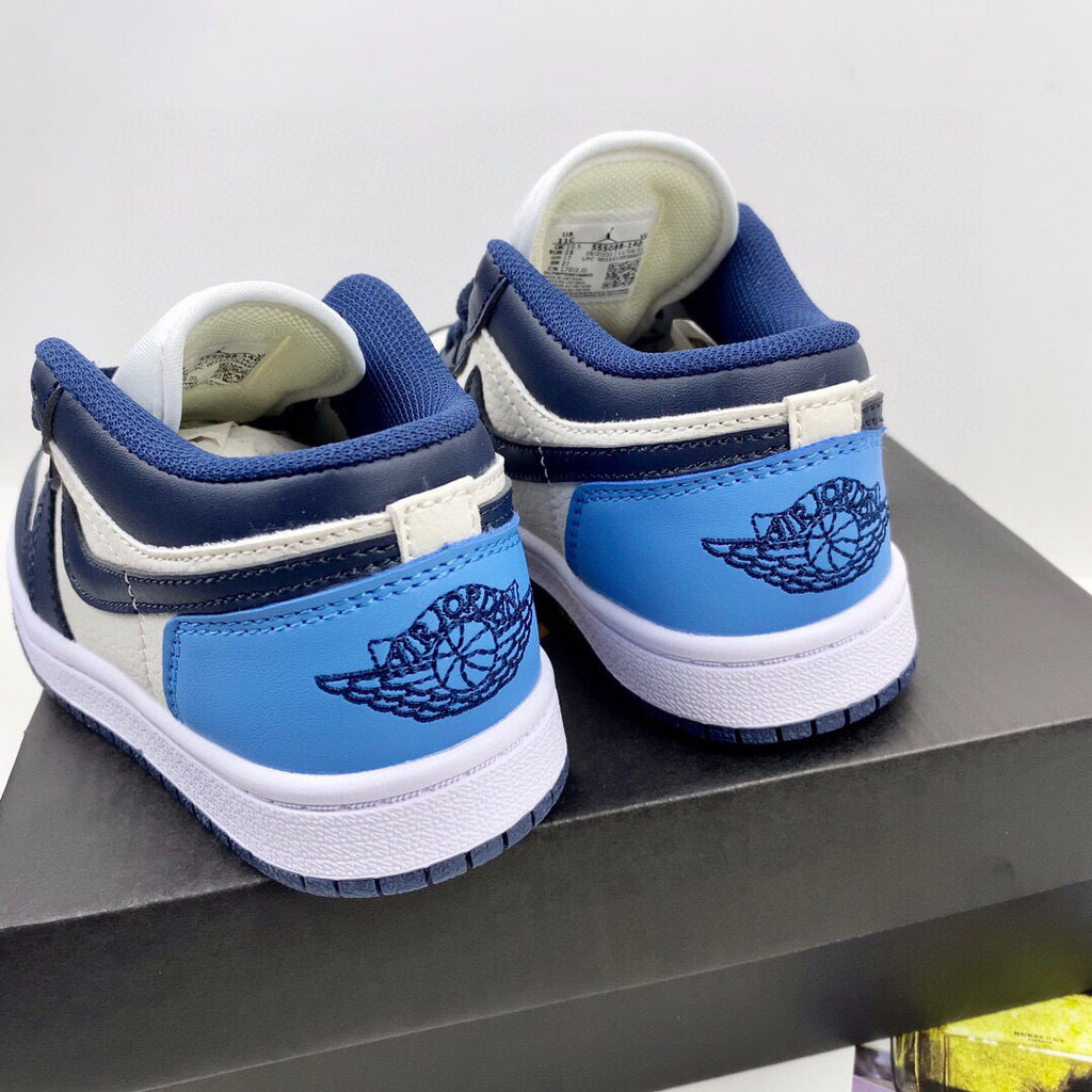 Joe 1 low-top children's shoes" Cream, Navy"