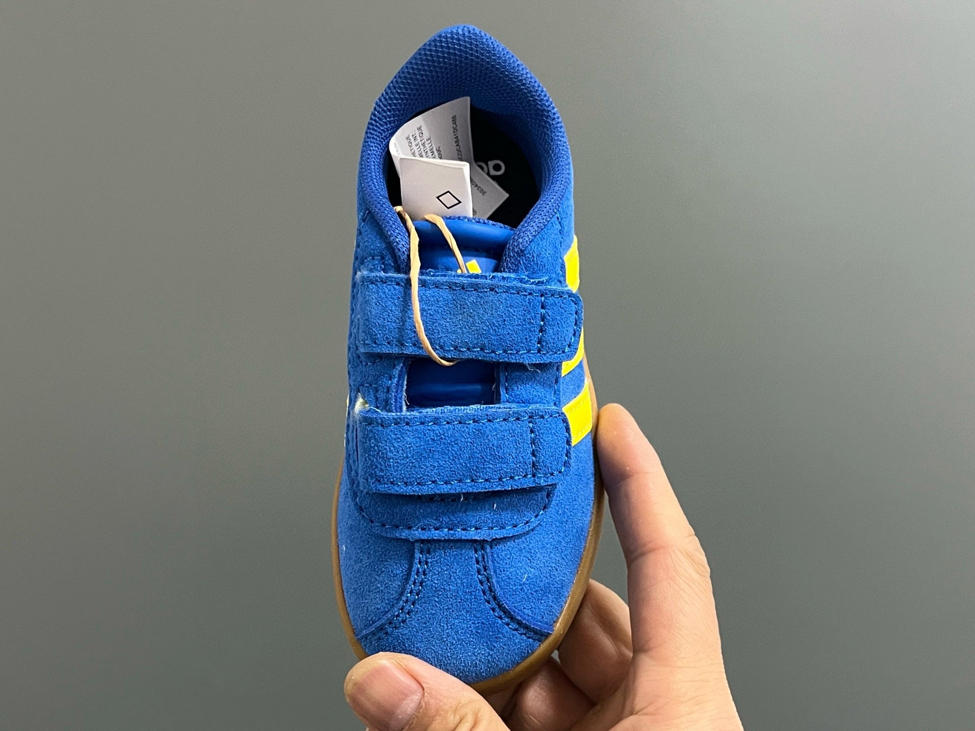 Adidas tennis shoes" blue, Yellow"
