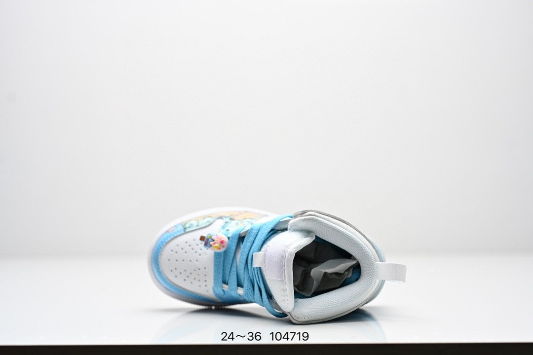 Air Jordan 1 Mid SE AJ1 Jordan mid-top basketball shoes " white, blue"