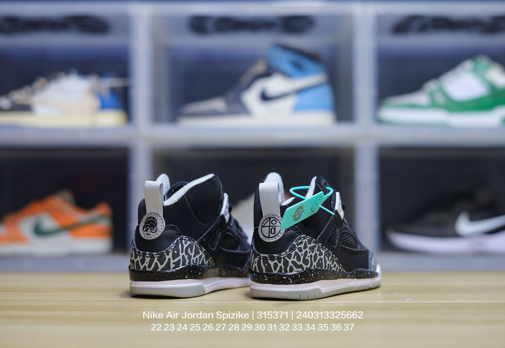Jordan 3.5 3D Embossed Children's Shoes "black"
