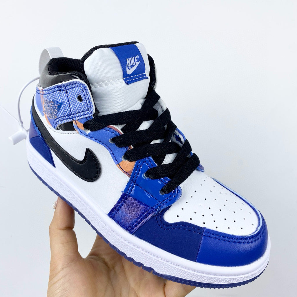 Joe 1 high top stitching" white, blue"
