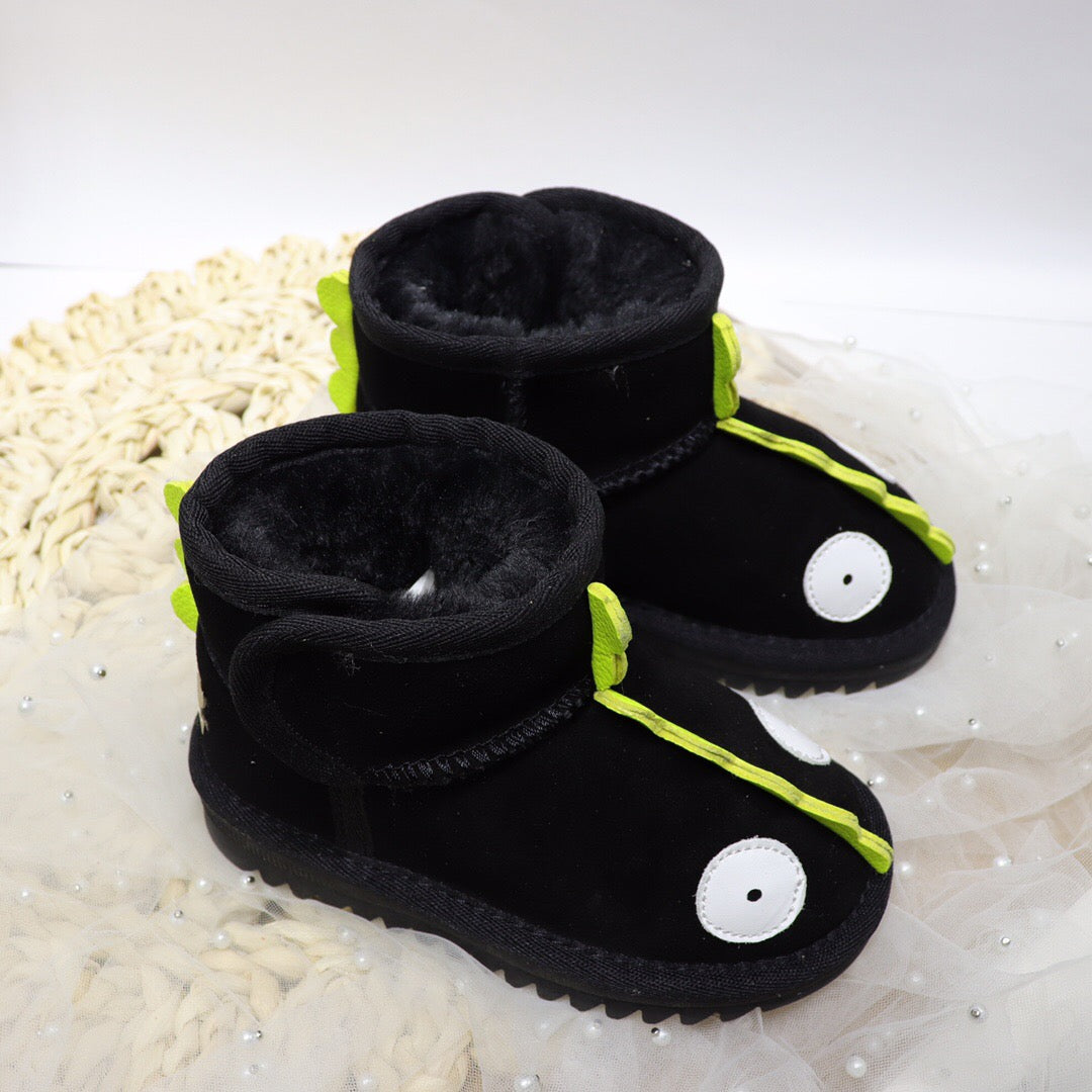 Ugg Velcro Dinosaur Children's Snow Boots" black"