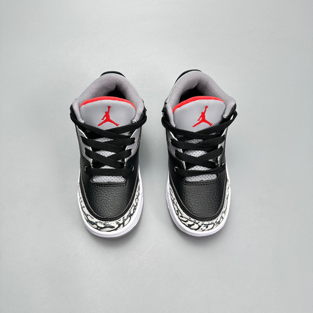 Jordan 3 children's shoes" Black, white"