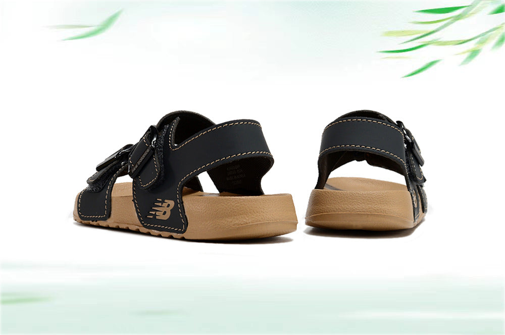 G version of Birkenstock Velcro sandals for children" black"