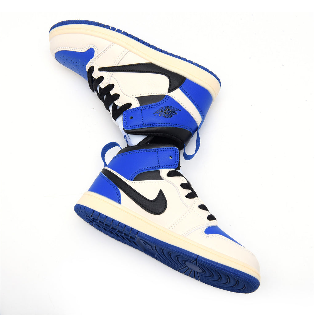 AJ-112" Cream, blue"