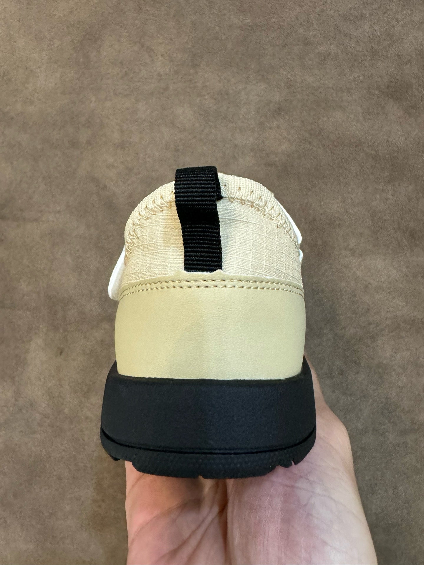 N3205 Velcro River Tracing Children's Sandals"   black, light beige/cream, and yellow"