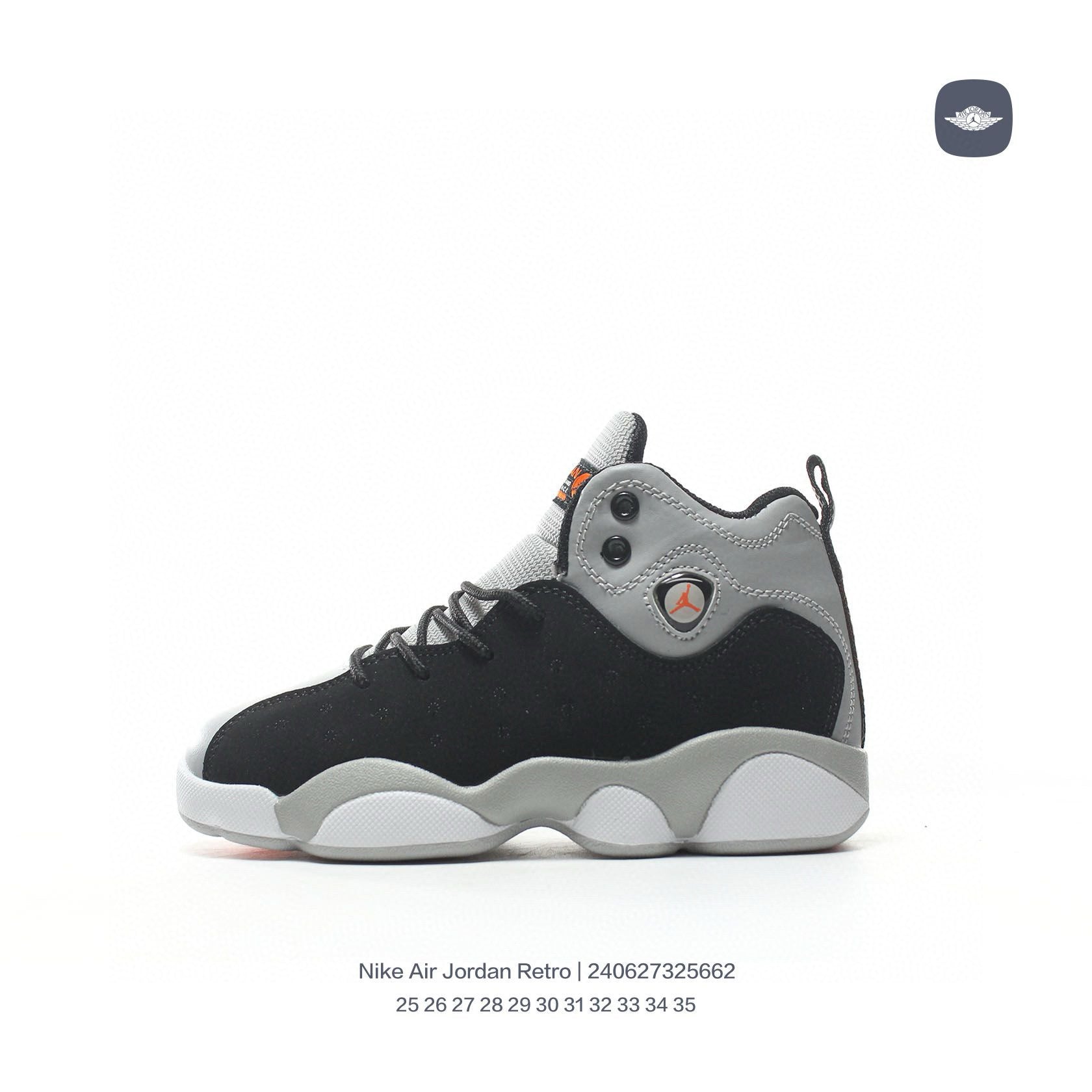 AJ13-1/split leather'  black, gray"