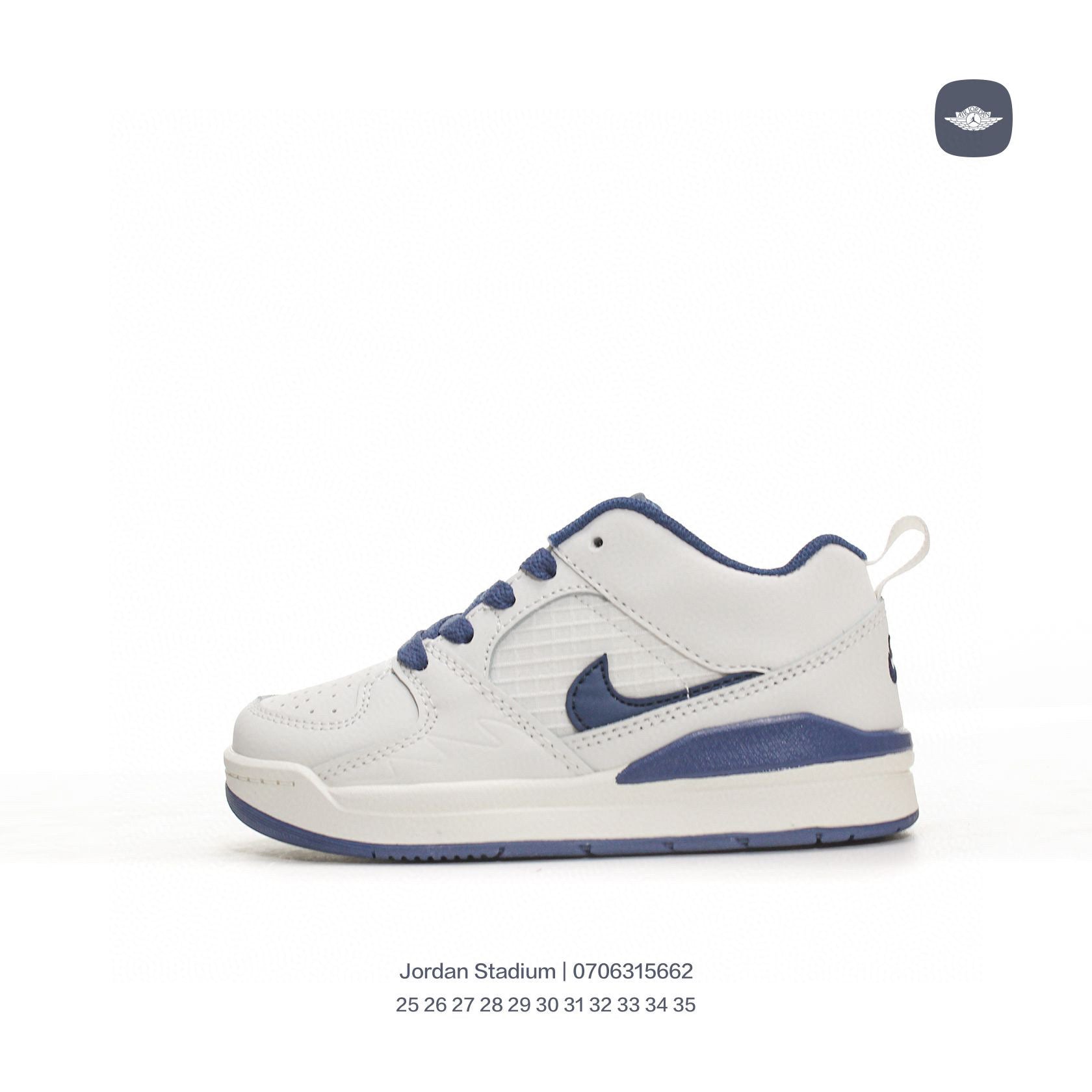 Jordan Stadium sneakers for kid" white, blue"