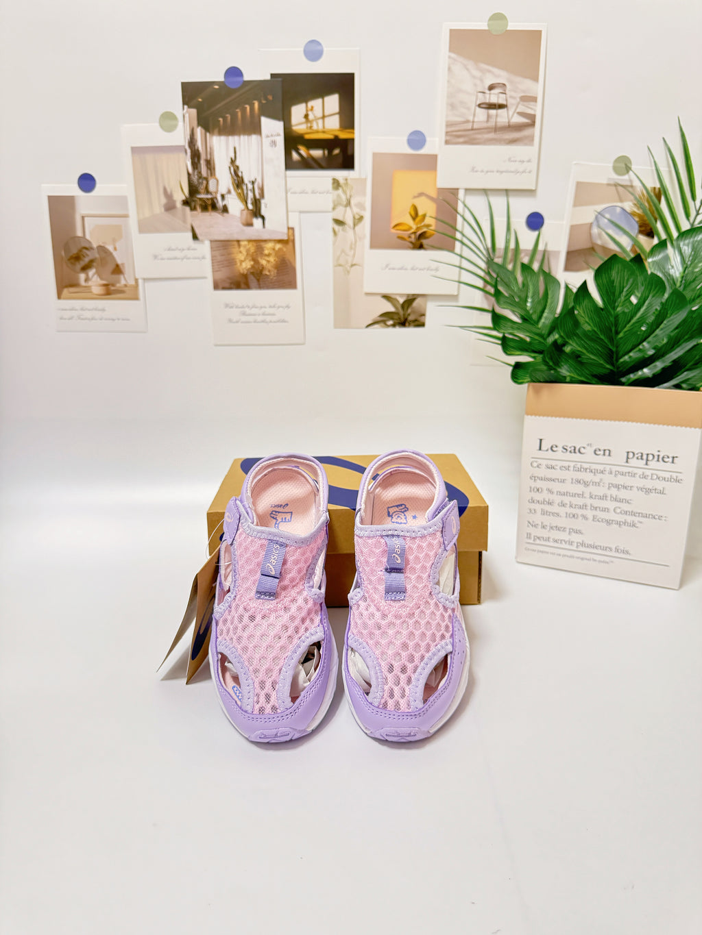 YSS new Velcro sandals" light purple"