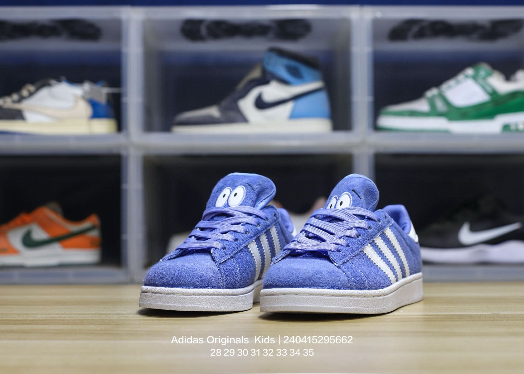 Adidas clover pig leather sneakers " blue"
