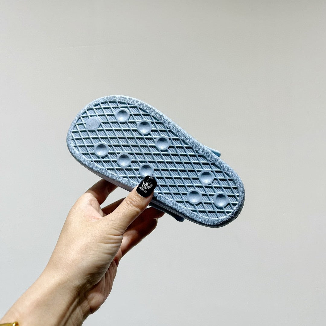 Adidas clover soft thick sole detachable two-wear children's sandals" blue"