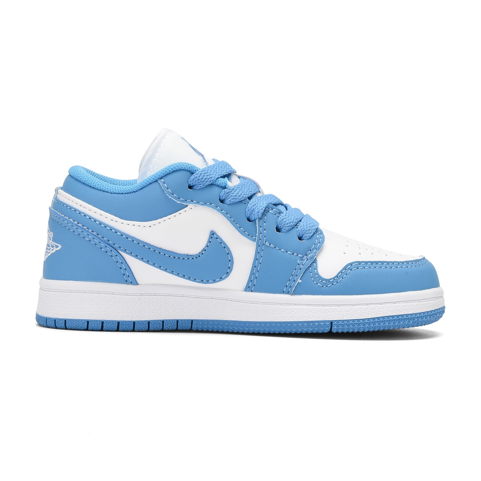 Qiaoyi low-top shoelaces" white, sky blue"