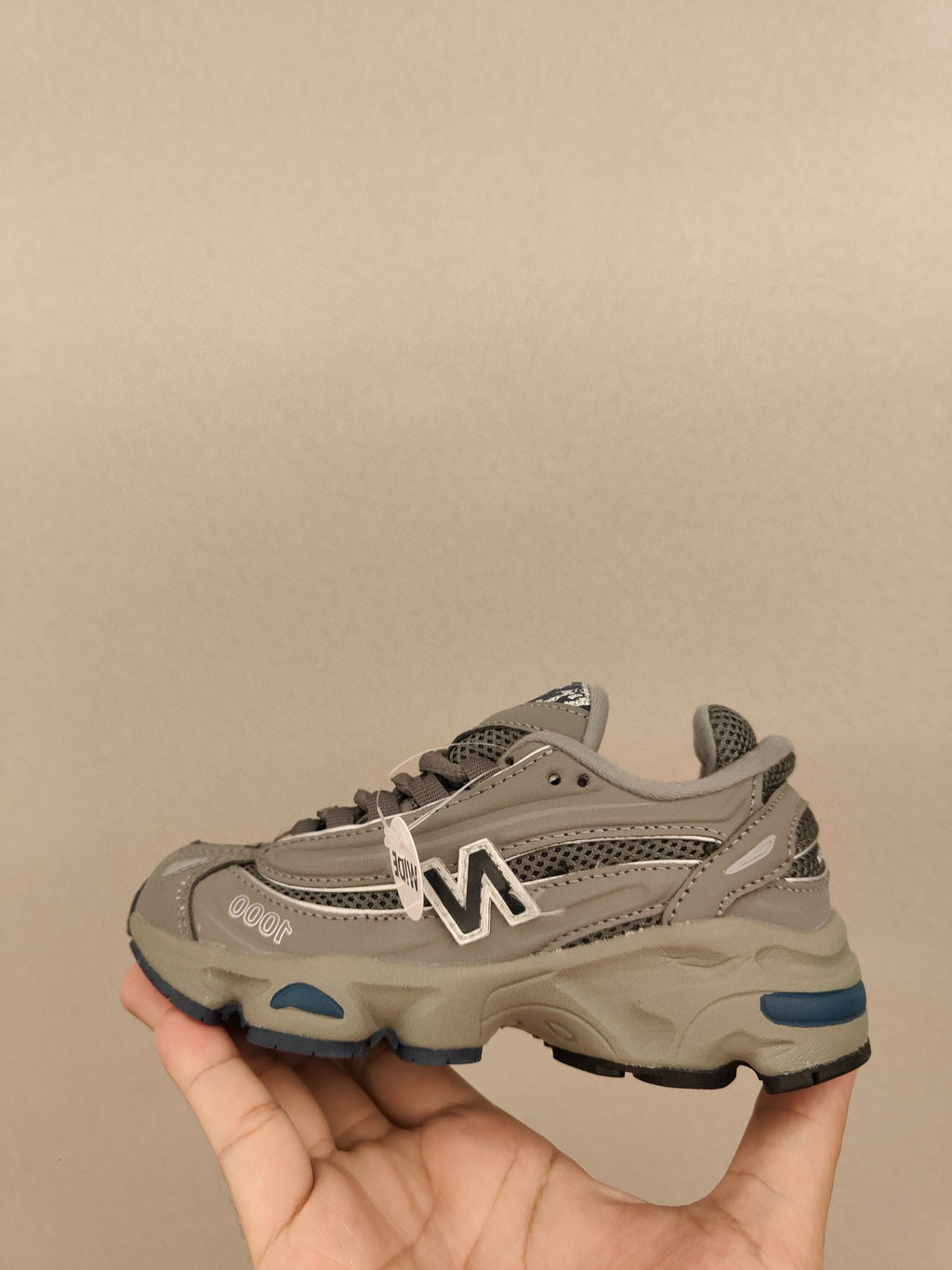 NB1000 lace-up children's shoes" gray"