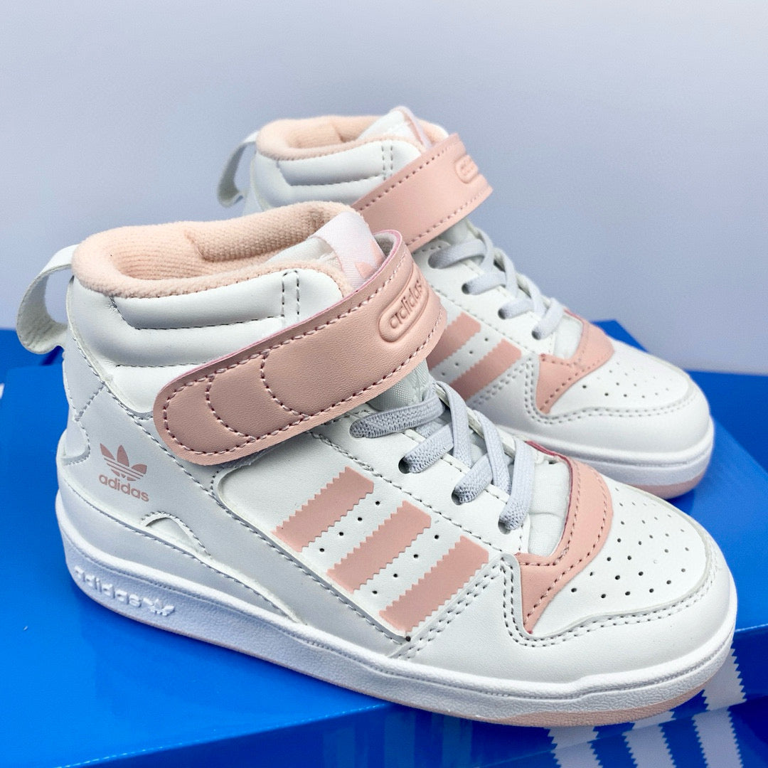 Adidas 84 high-top children's shoes" white, pink"