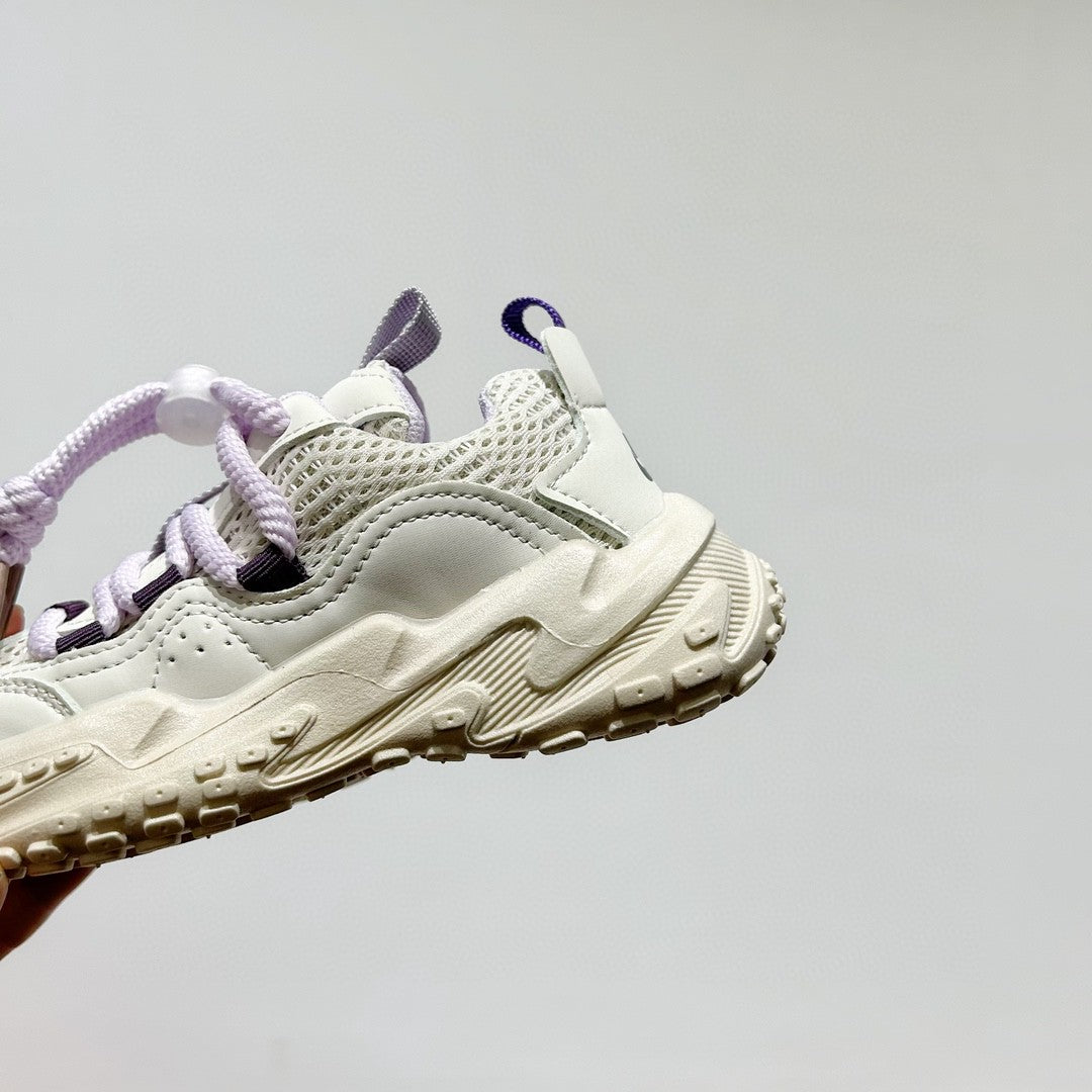 NK mesh drawstring children's tire shoes "cream, Beige, light purple"