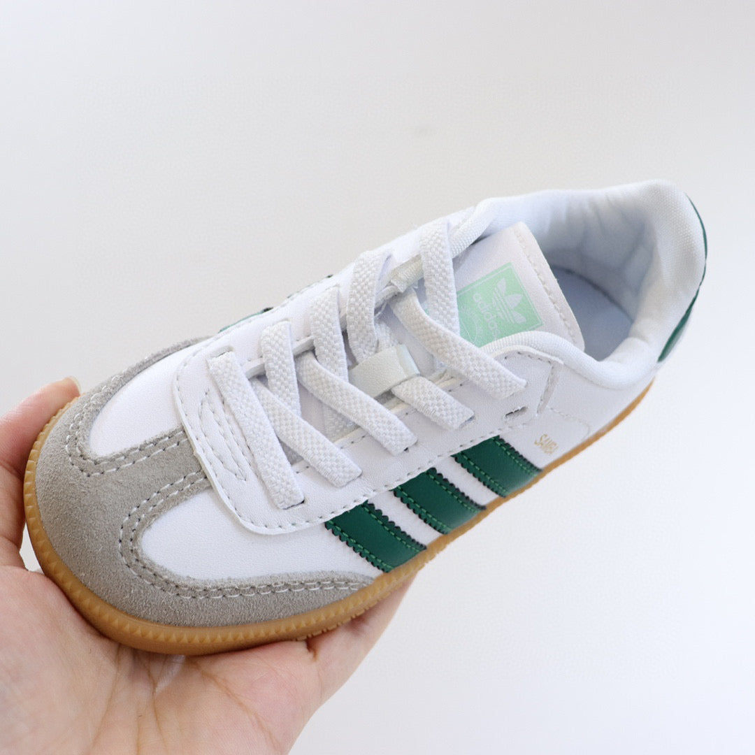 Adidas children's training shoes" white, green"