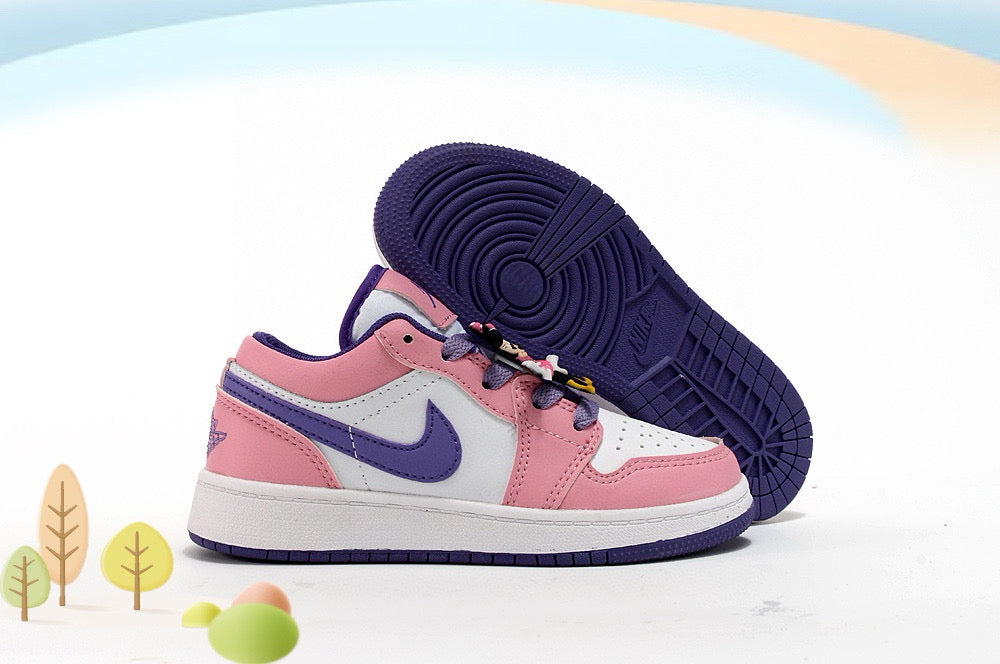 Jordan low-top first generation cartoon children's shoes" white, pink"