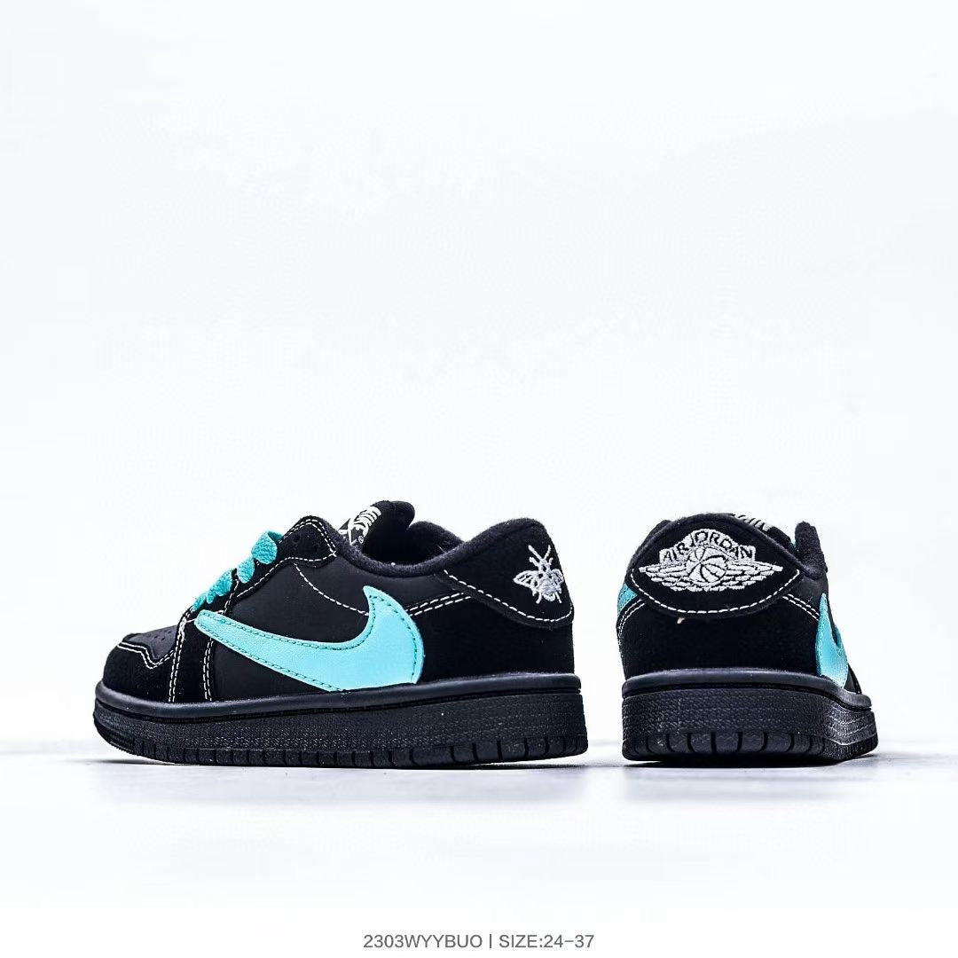 Jordan low-top reverse hook black warrior" black, turquoise"