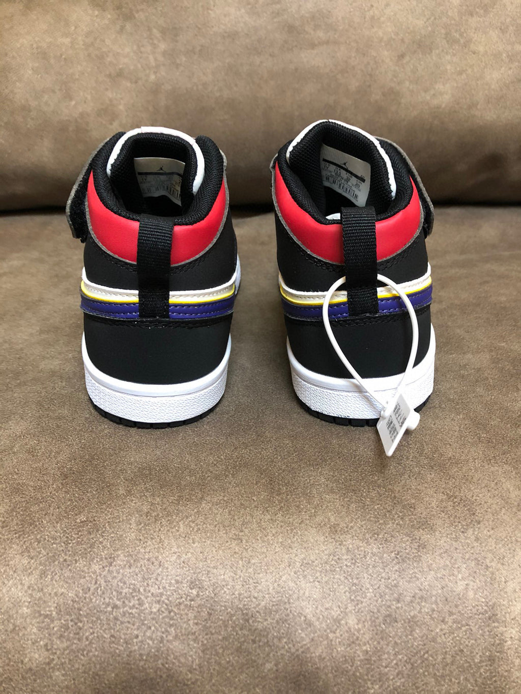 Joe's high-top Velcro children's shoes" white, black, blue"