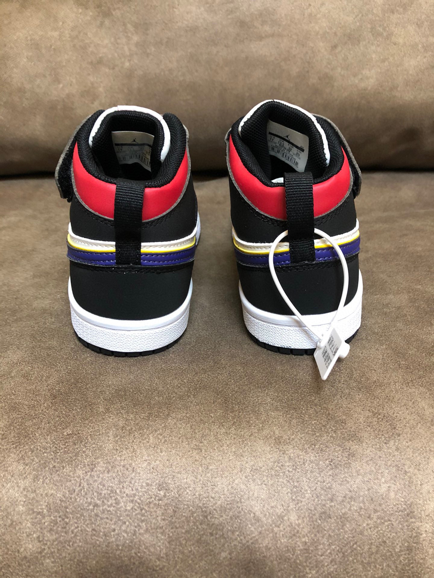 Joe's high-top Velcro children's shoes" white, black, blue"