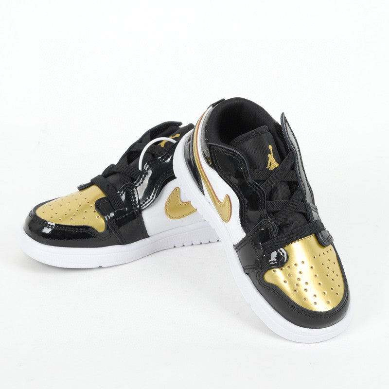 Jordan low top elastic band" black, gold"