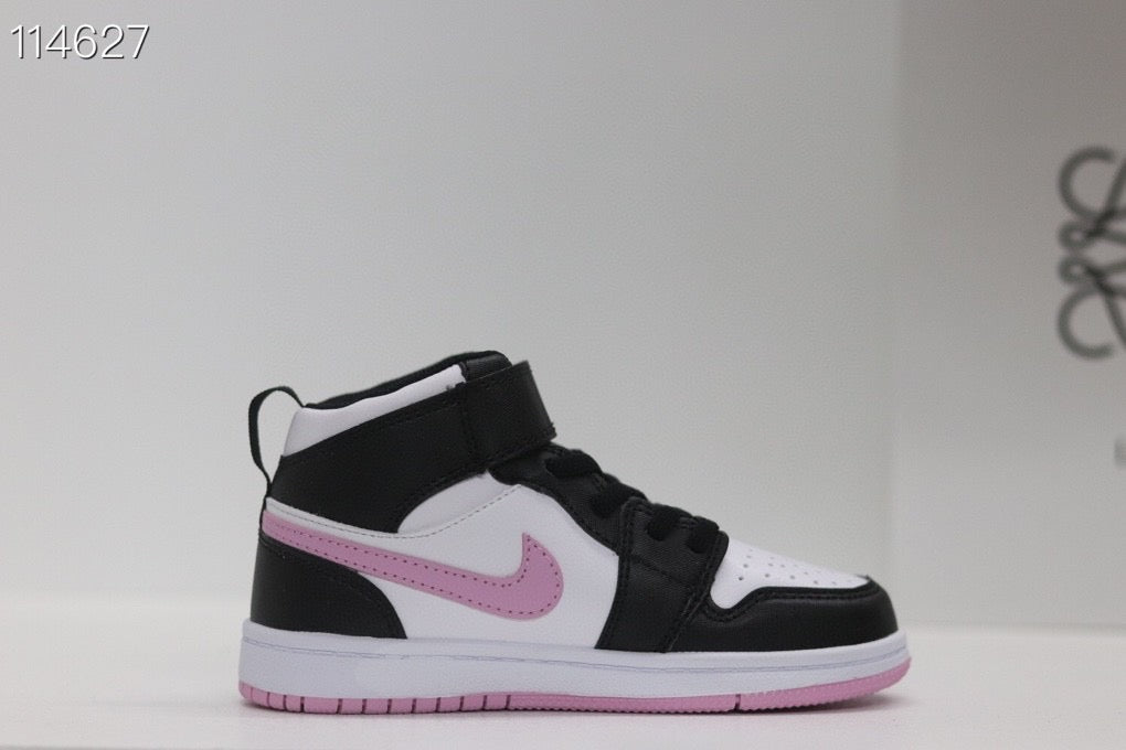 Joe's high-top Velcro children's shoes" white, black, pink"