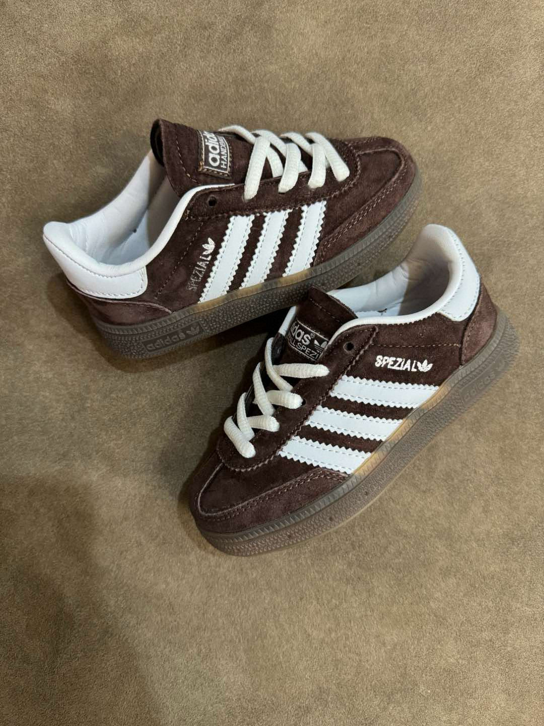 Adidas training 3 generation pig leather children's shoes" brown"