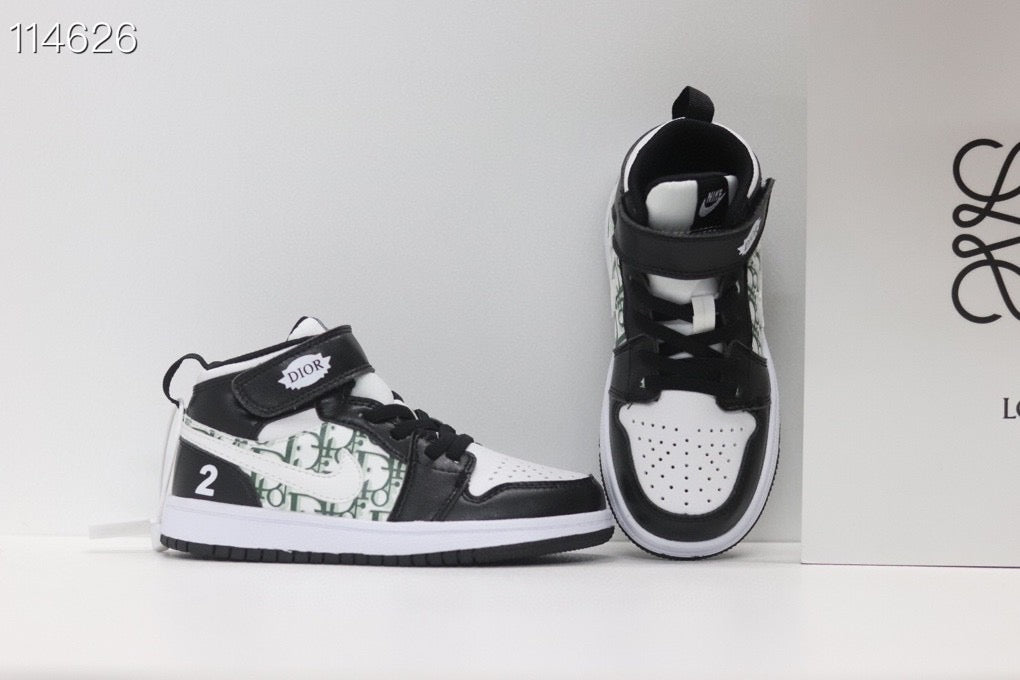 Joe's high-top Velcro children's shoes" white, black"