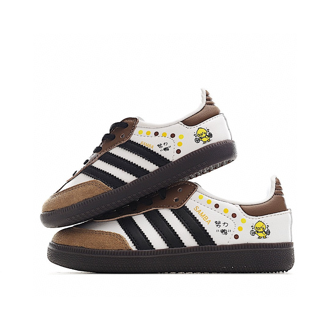 Adidas  Samba children's shoes "white & brown "