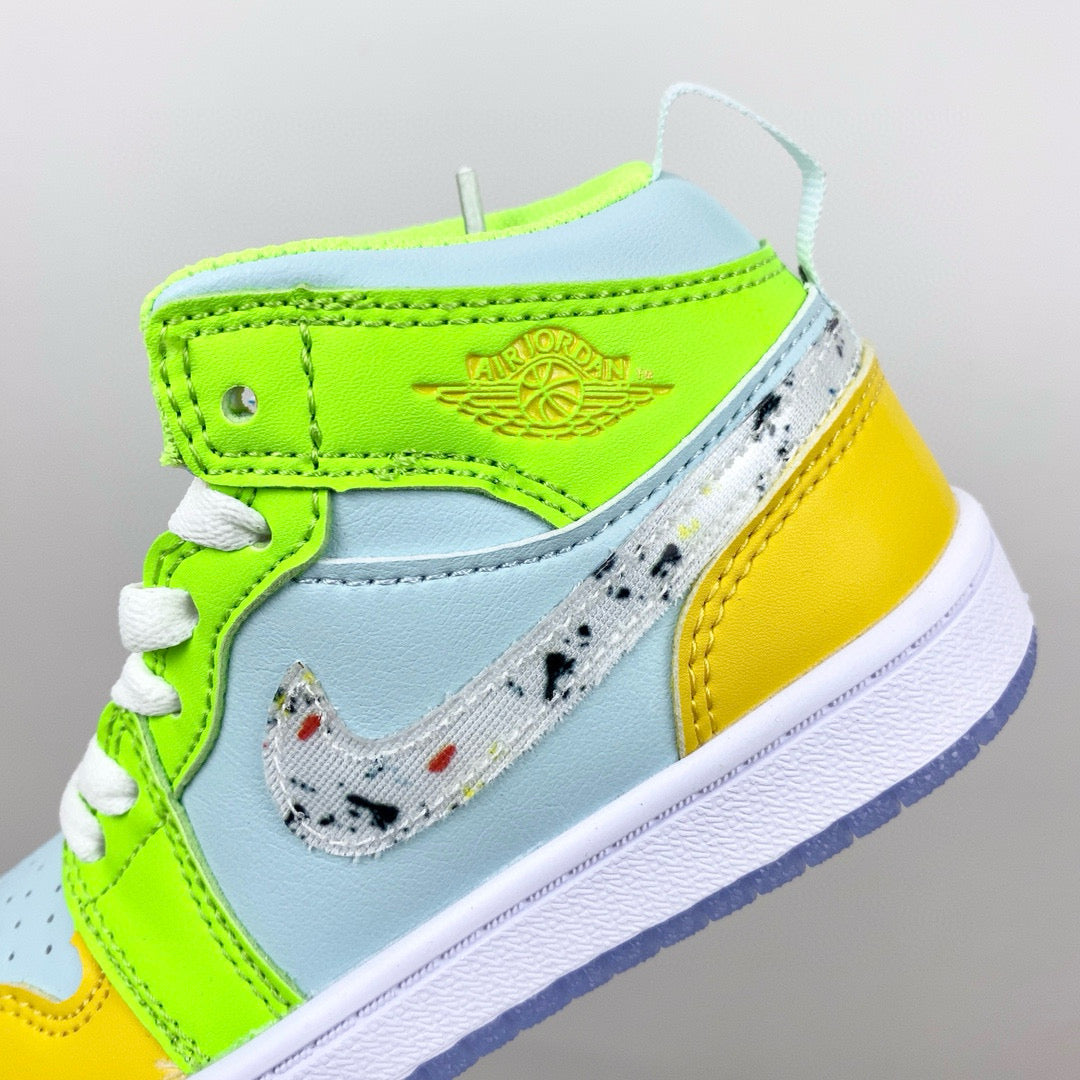 Joe 1 new color children's shoes" green ,blue, yellow"