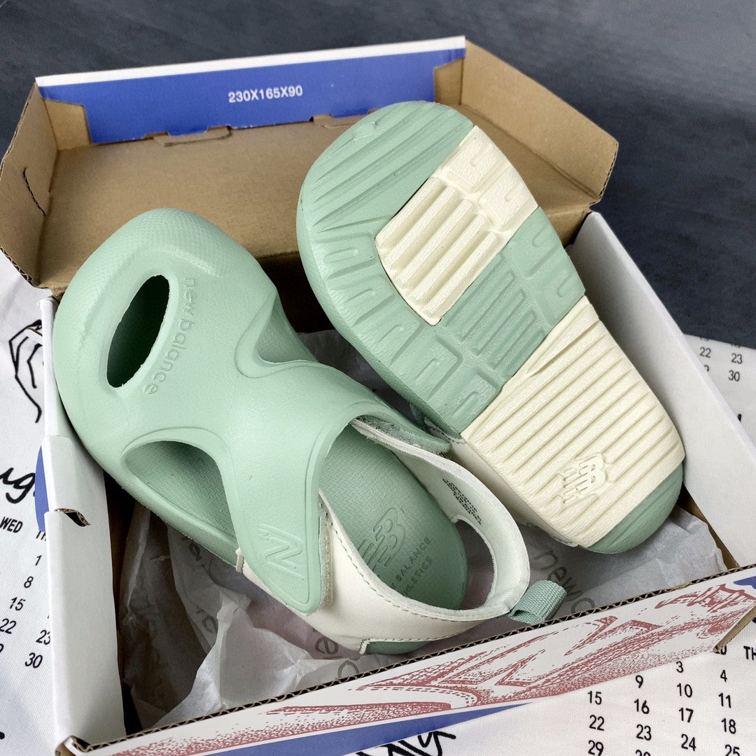 NB airplane hole shoes" seafoam green"