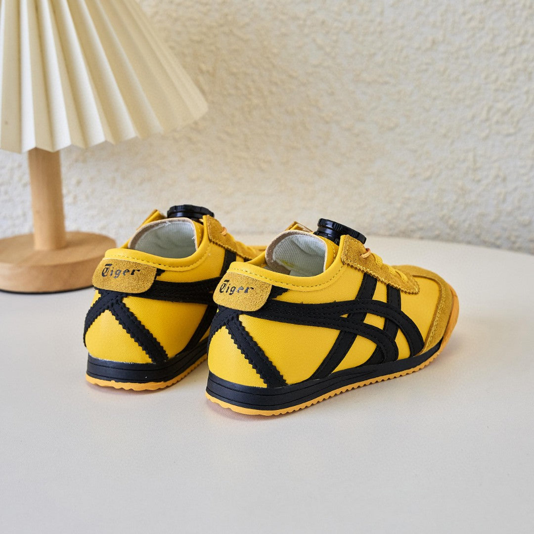 ASICS Tiger MEXICO 66 Swivel Buckle Kids Shoe" yellow"