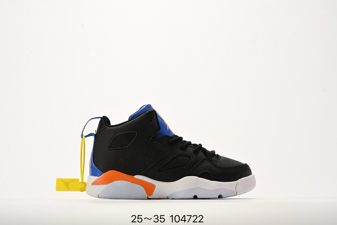 Jordan Fltclb91 series basketball shoes" black, orange, blue"