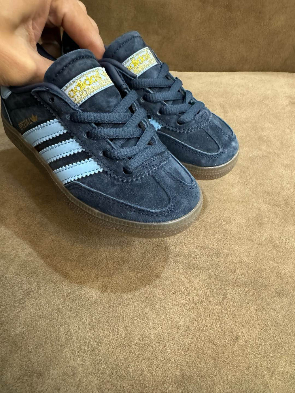 Adidas training 3 generation pig leather children's shoes" dark blue"