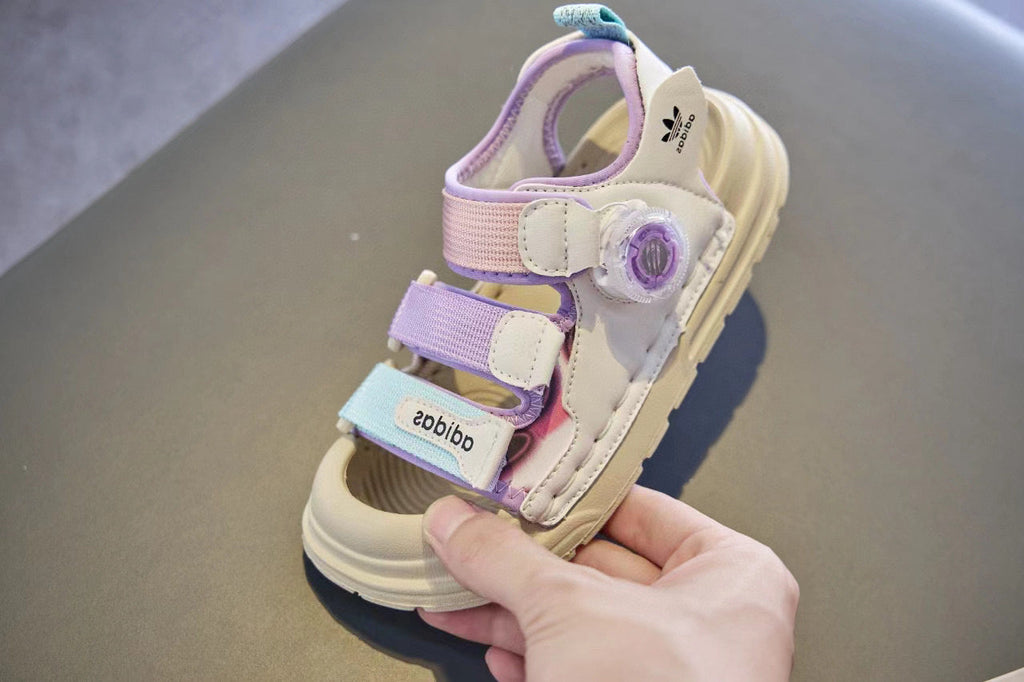 Adidas swivel buckle toe sandals " beige"