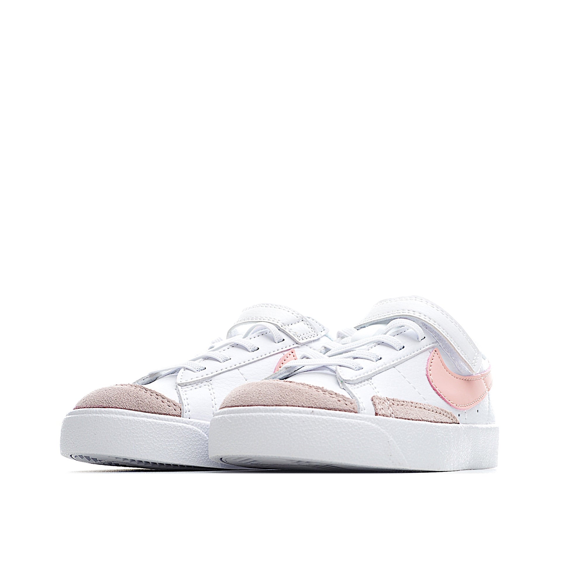 Trail Blazers Velcro Low-Top Kids Sneakers" white, pink"