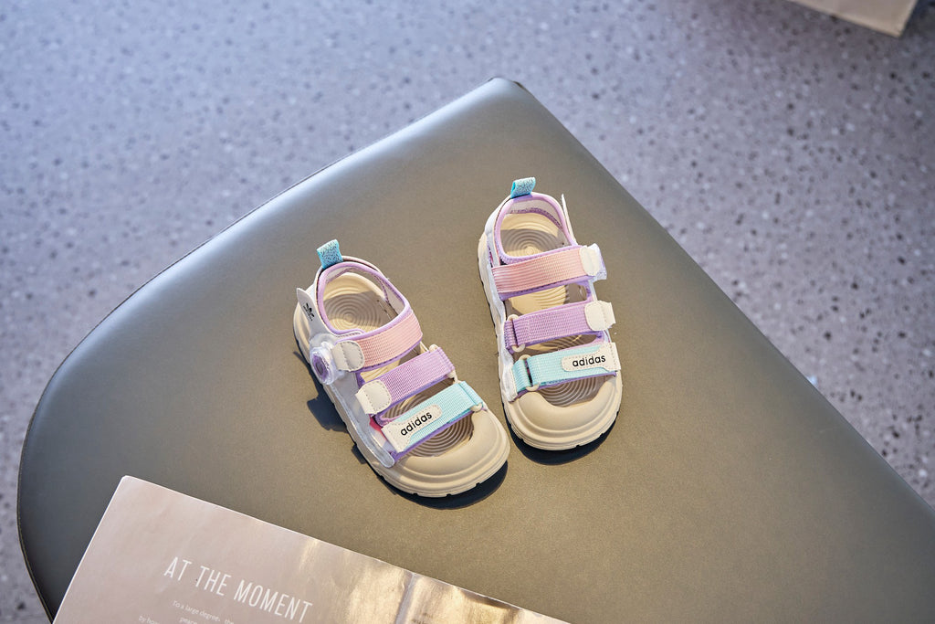 Adidas swivel buckle toe sandals " beige"