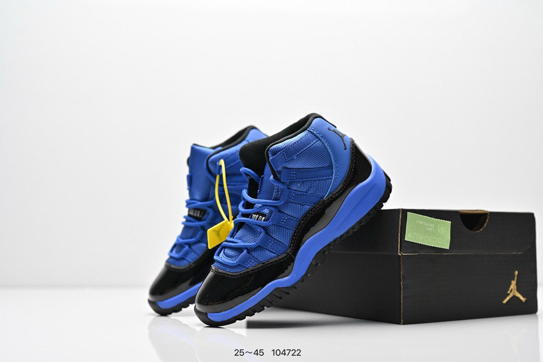 Joe 11 high-top high-quality children's shoes" basketball" blue"