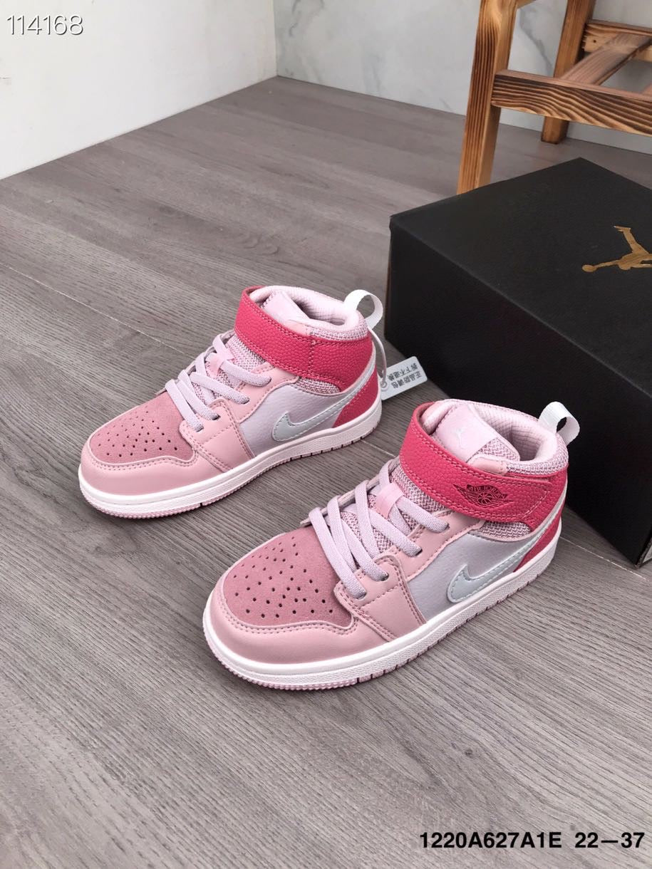 Joe's high-top Velcro children's shoes" pink"