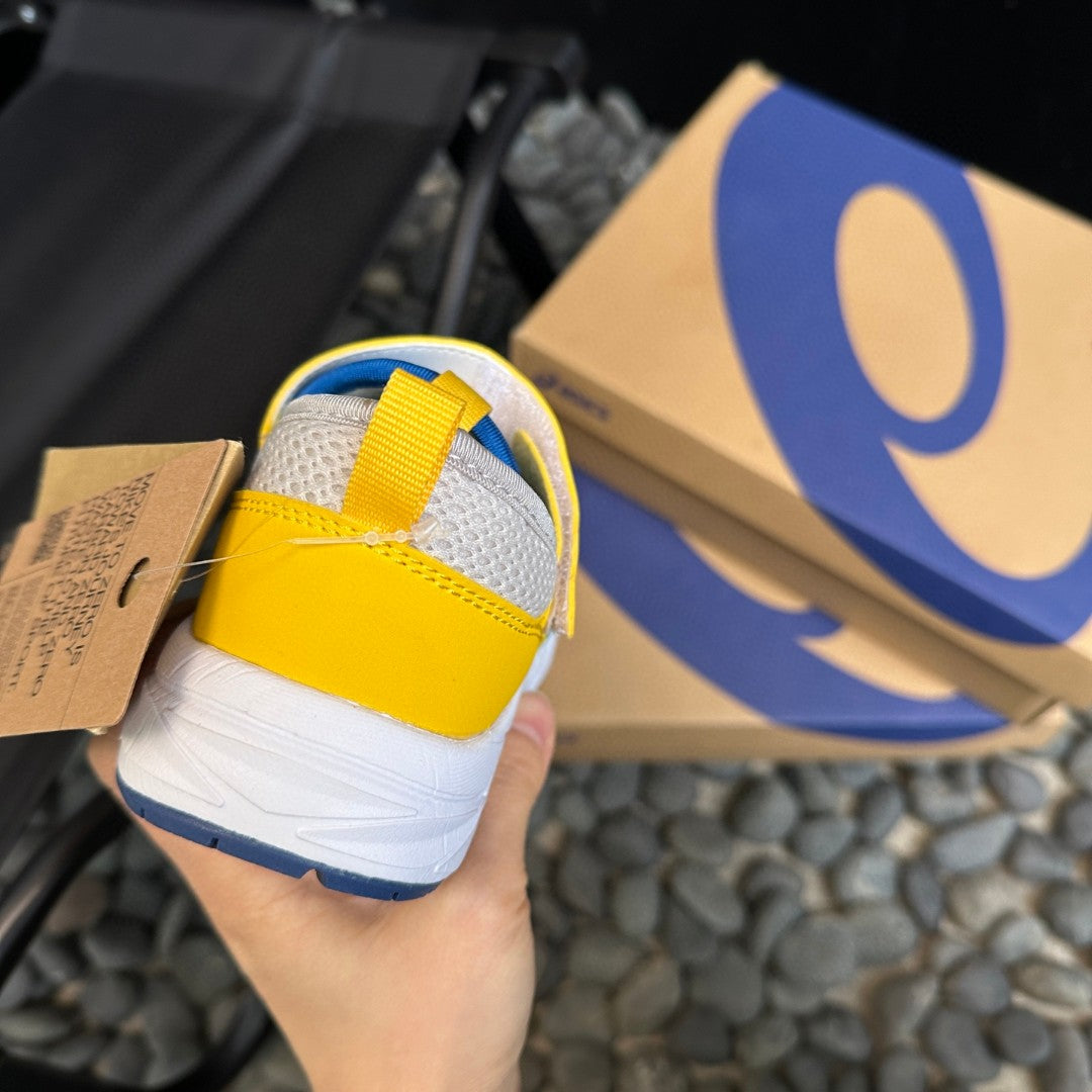 Asics children's tire hiking shoes "  yellow, blue (royal blue and teal)"