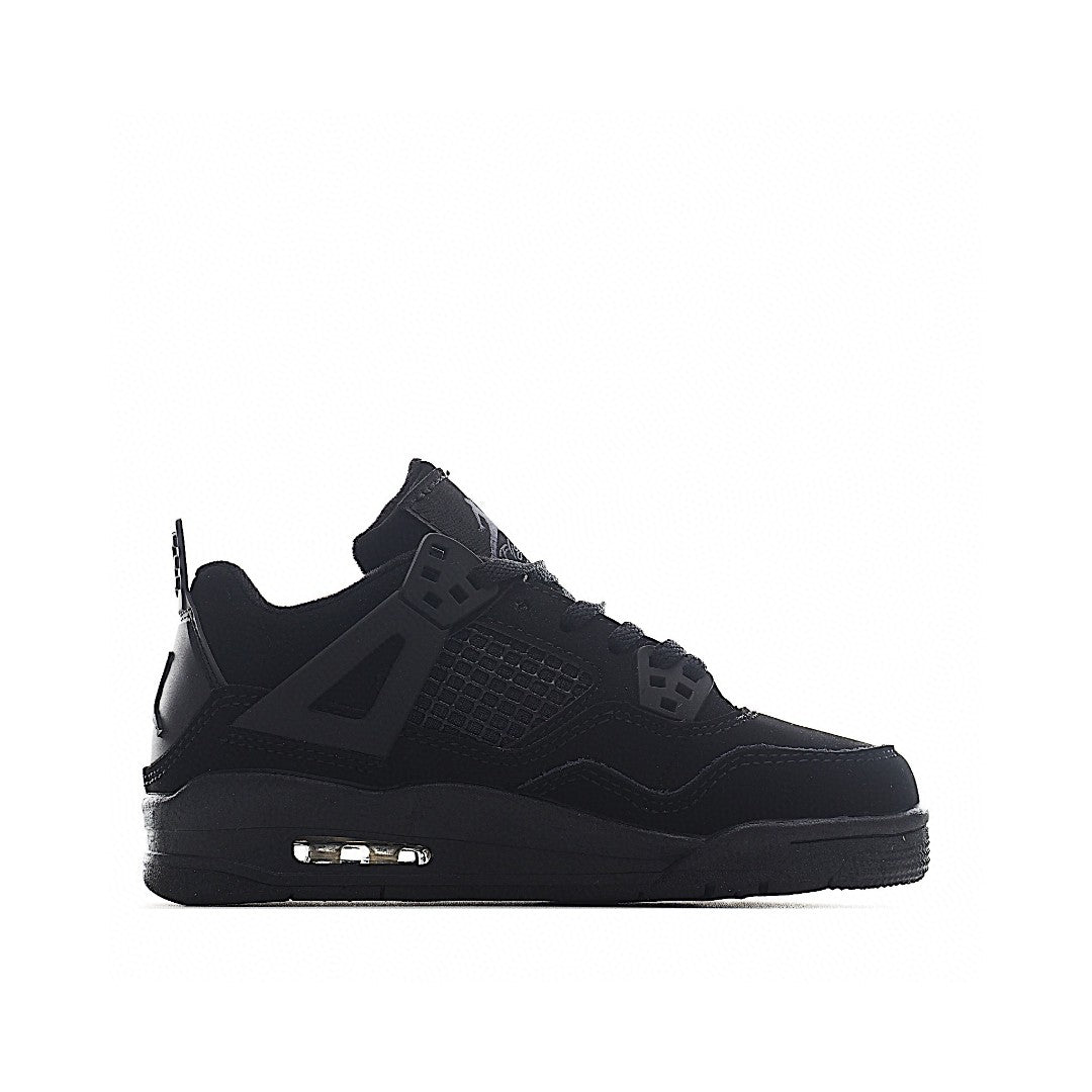 NK AJ 4th generation lace-up basketball air cushion children's shoes" black"