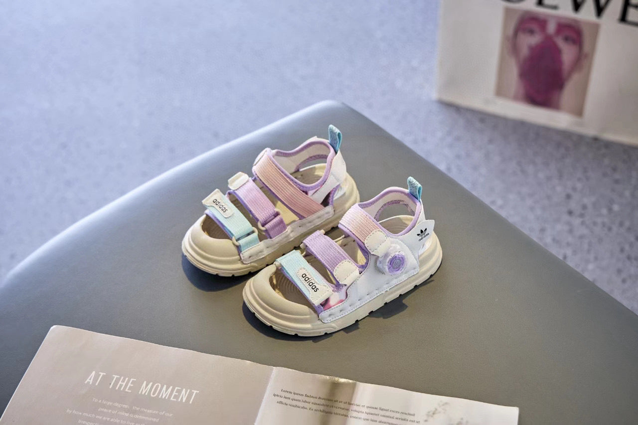 Adidas swivel buckle toe sandals " beige"