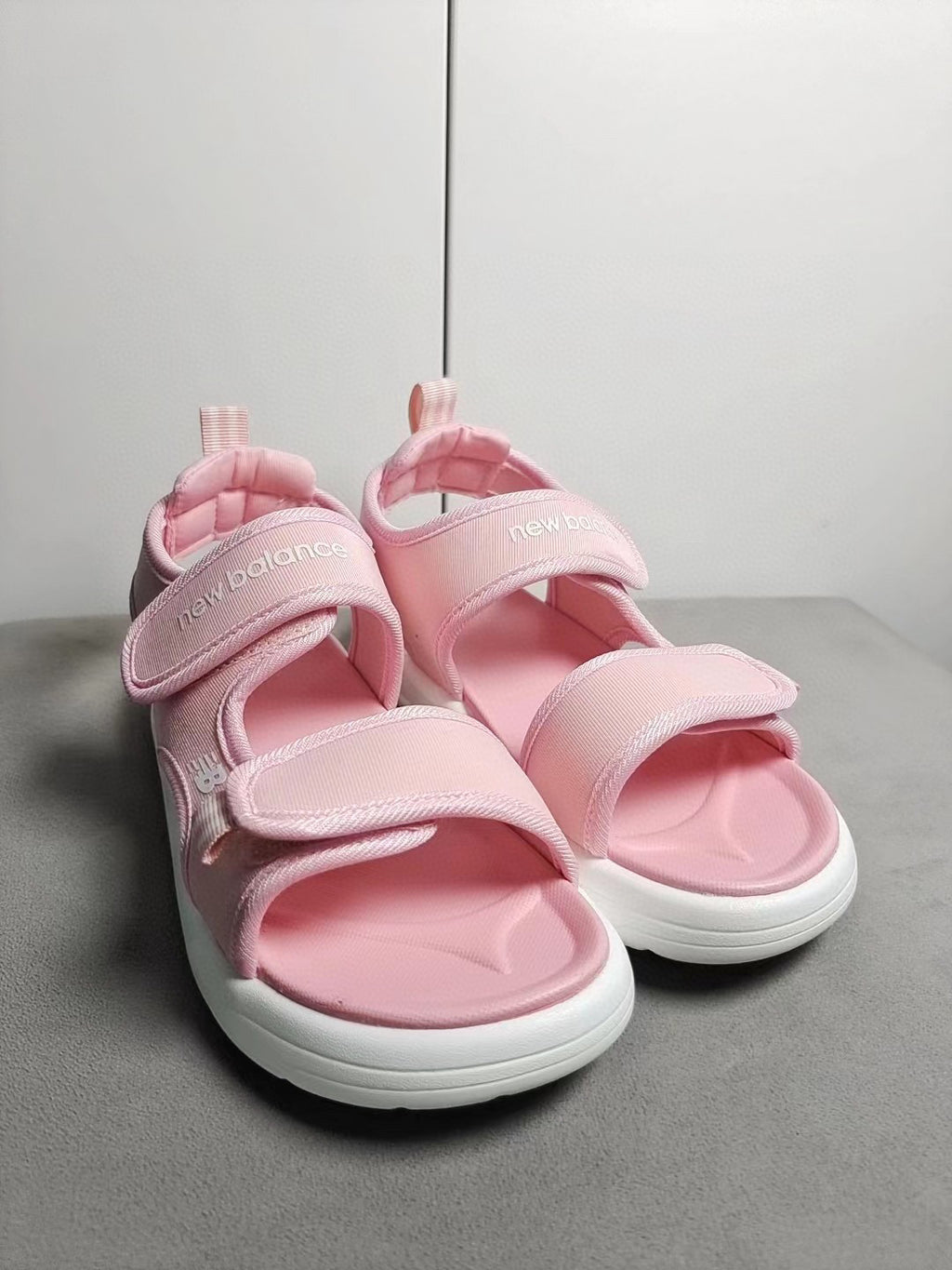NB double velcro sandals" pink"