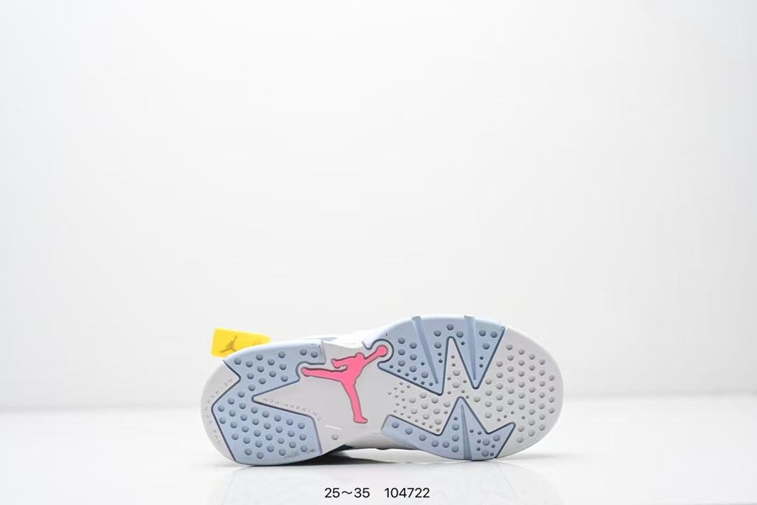 Joe 6 split leather children's shoes "white, blue"