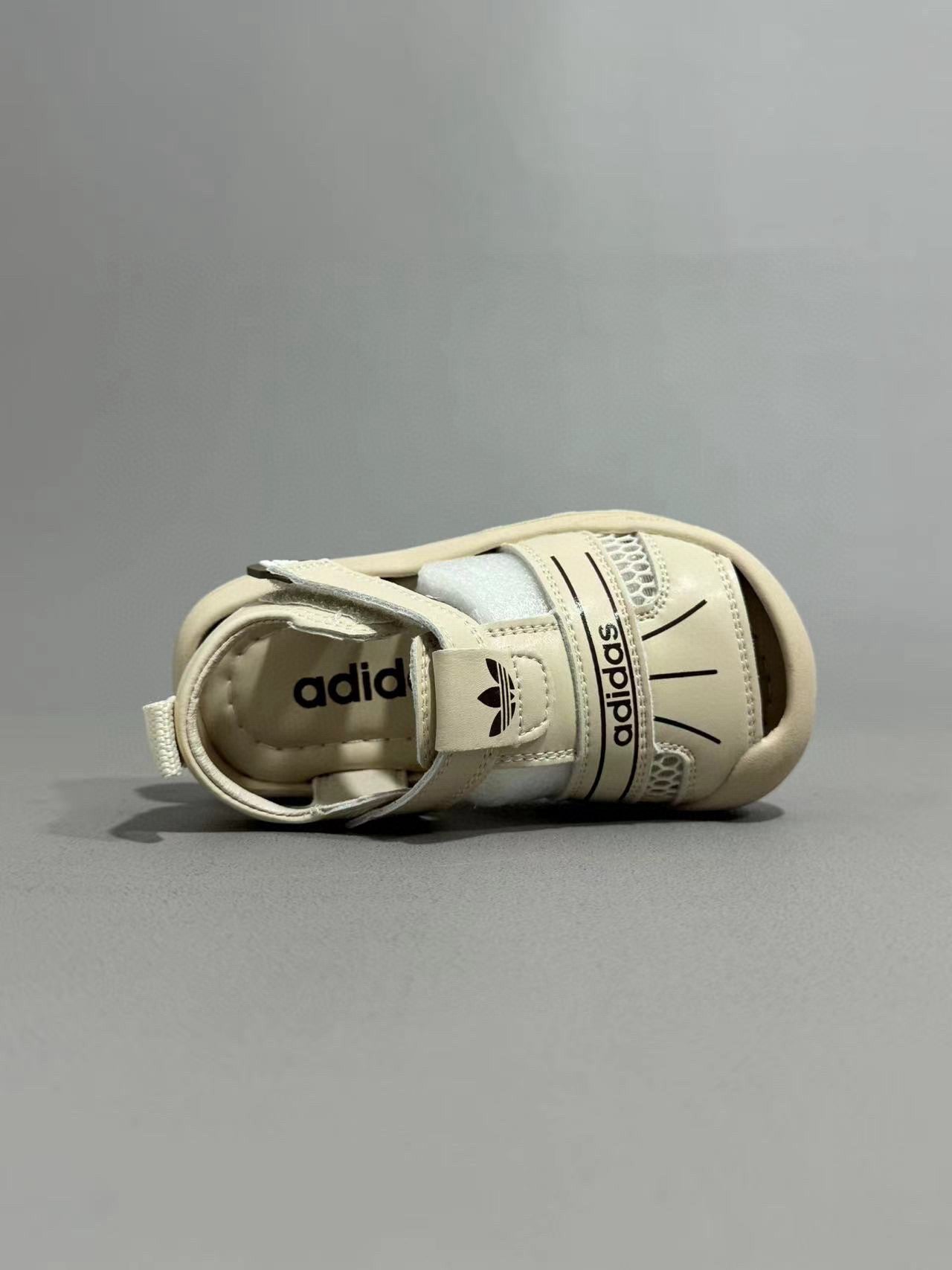Adidas hollow Velcro sandals" Cream color"