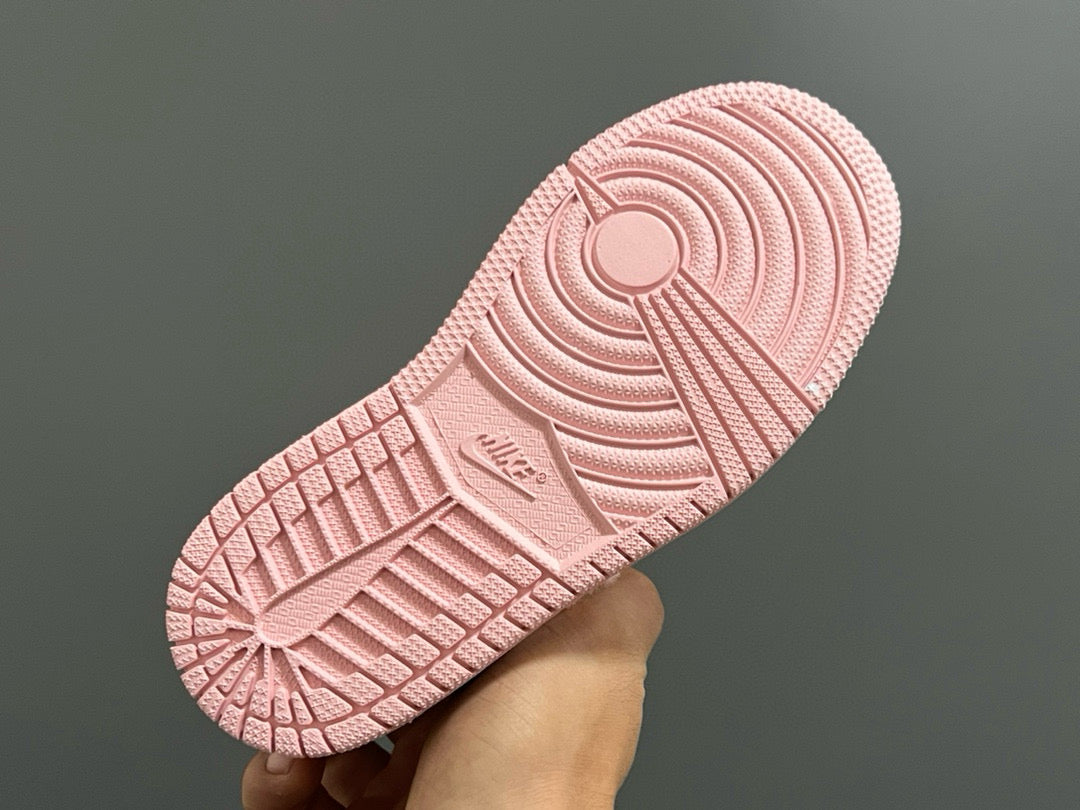 Joe 1 Zhongbang lock children's sports shoes" white, pink"
