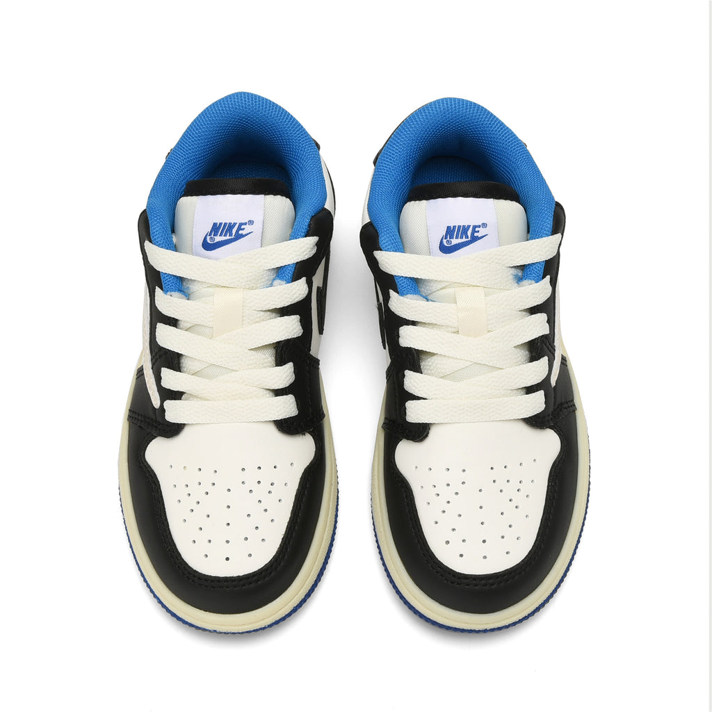 Qiaoyi low-top shoelaces" white, black, cream, blue"