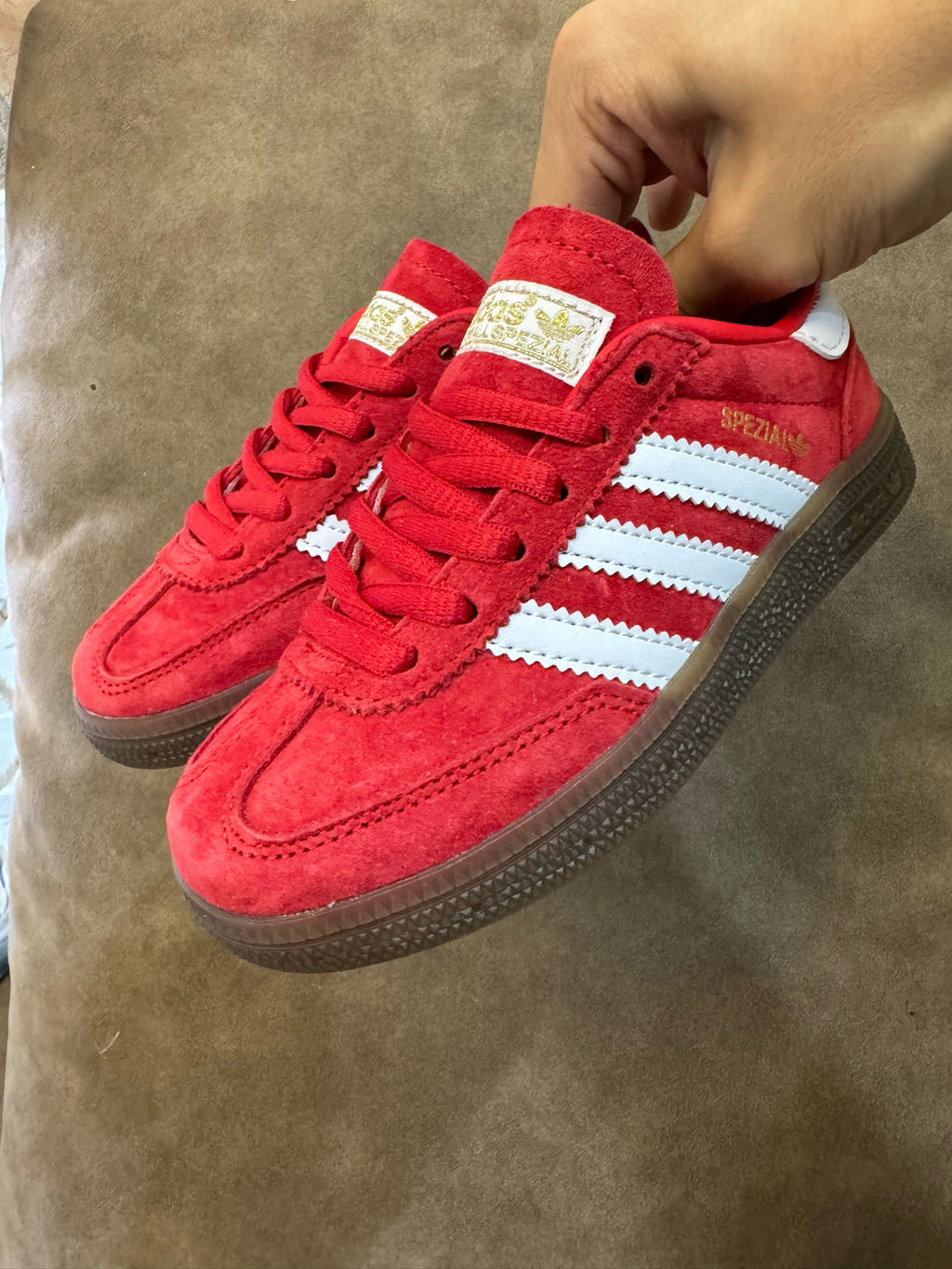 Adidas training 3 generation pig leather children's shoes" red"