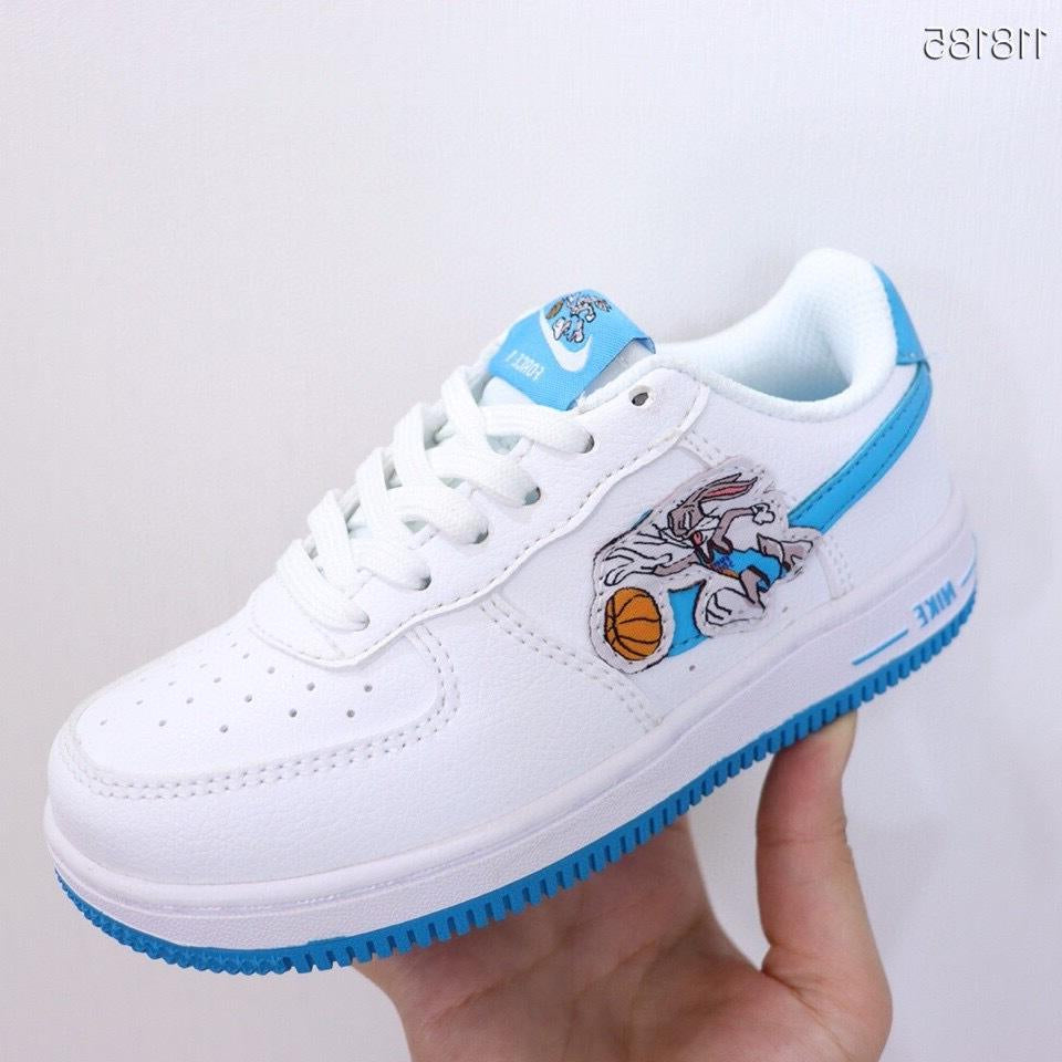 Air Force low-top lace-up sneakers" white"