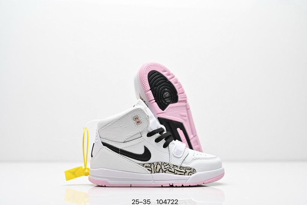 Jordan 312 children's shoes"  white with pink line"